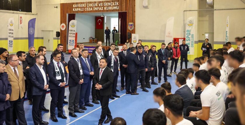 Kayseri’de 64’üncü Erva Spor Okulu Çocuk Cezaevinde Açıldı