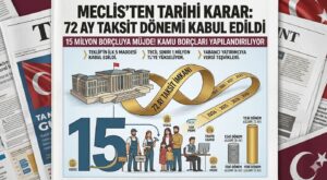 15 Milyon Borçluya Müjde: Kamu Borçlarında 72 Ay Taksit Dönemi Meclis’te Kabul Edildi